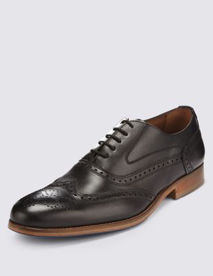 Leather Layered Sole Brogue Shoes